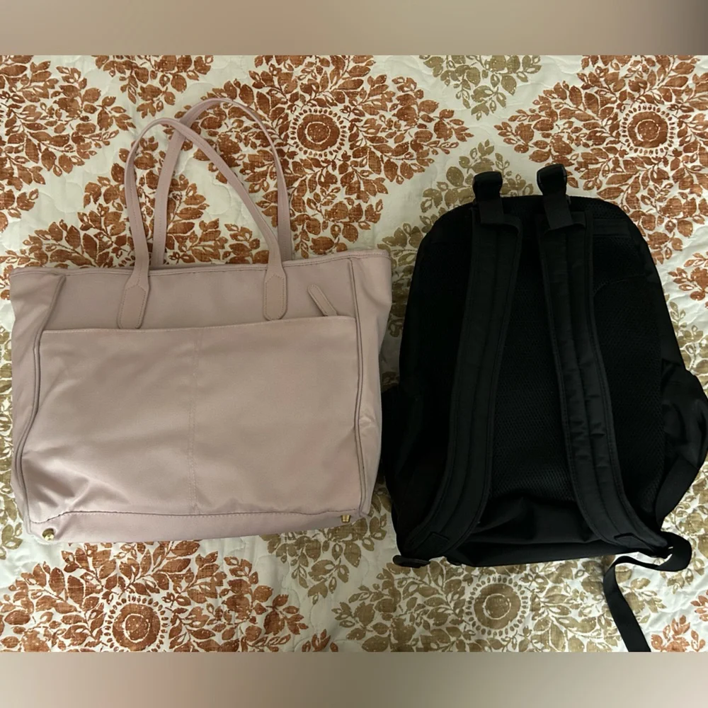2 Gently Used Unisex Baby Diaper Bags - Mommore & FisherPrice